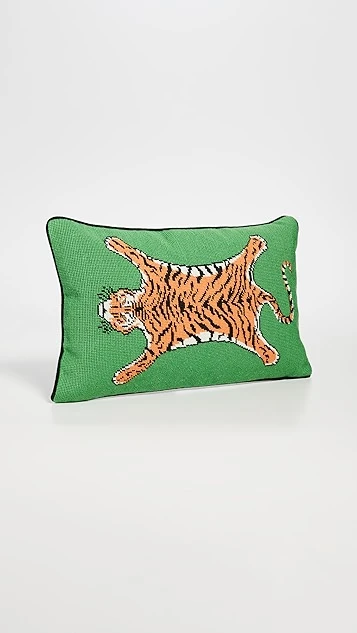 Jonathan Adler Tiger Needlepoint Pillow 3 Jonathan Adler Tiger Needlepoint Pillow