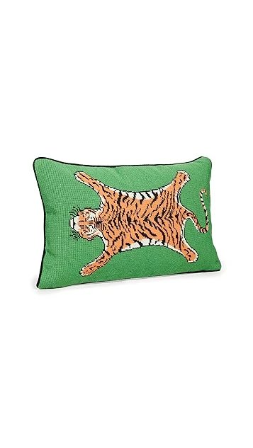 Jonathan Adler Tiger Needlepoint Pillow 6 Jonathan Adler Tiger Needlepoint Pillow - Image 4