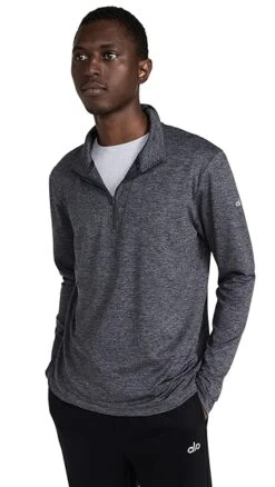 Alo Yoga Conquer 1/4 Zip Fitted Long Sleeve Shirt -Shopbop aloyg3027412071 1671138080282 2 0. UX357 QL90