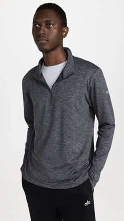 Alo Yoga Conquer 1/4 Zip Fitted Long Sleeve Shirt -Shopbop aloyg3027412071 1671138080305 2 0. UX357 QL90