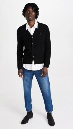 AMI Tonal ADC Cardigan -Shopbop amiii308981cd2d 1666208595077 2 0. UX357 QL90