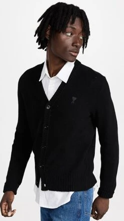 AMI Tonal ADC Cardigan -Shopbop amiii308981cd2d 1666208596231 2 0. UX357 QL90