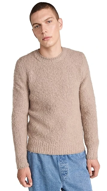 AMI Brushed Crewneck Sweater 9 AMI Brushed Crewneck Sweater - Image 7