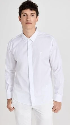 AMI Tonal Ami De Coeur Shirt 14 AMI Tonal Ami De Coeur Shirt -Shopbop amiii3094012397 1680018809209 2 0. UX357 QL90