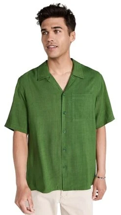 AMI Camp Collar Shirt -Shopbop amiii3096215b55 1682627686882 2 0. UX357 QL90