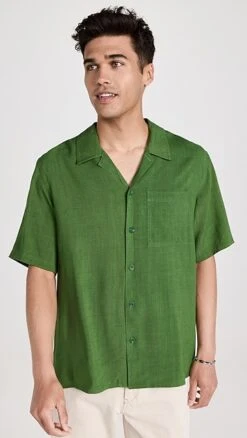 AMI Camp Collar Shirt -Shopbop amiii3096215b55 1682627686966 2 0. UX357 QL90