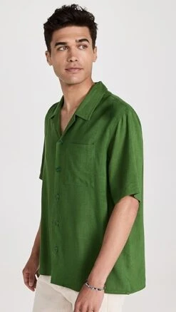 AMI Camp Collar Shirt -Shopbop amiii3096215b55 1682627687243 2 0. UX357 QL90