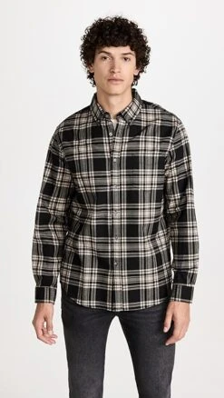 Alex Mill Mill Shirt In Black/Ivory Tartan -Shopbop amill303281b2e4 1666716765145 2 0. UX357 QL90