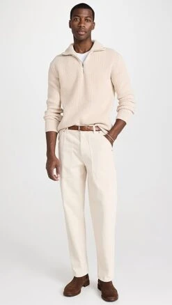 Alex Mill Half Zip Sweater In Chunky Cotton -Shopbop amill3036314a9b 1675285555700 2 0. UX357 QL90