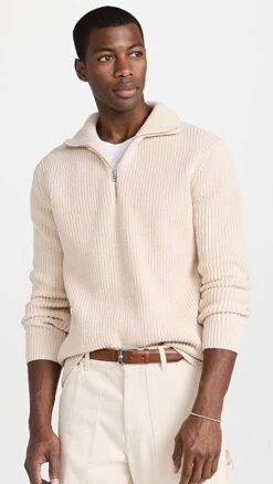 Alex Mill Half Zip Sweater In Chunky Cotton