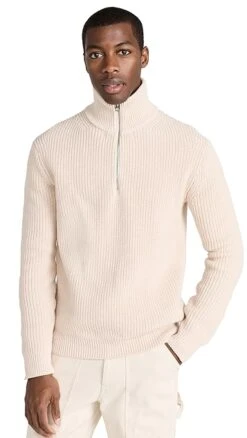 Alex Mill Half Zip Sweater In Chunky Cotton -Shopbop amill3036314a9b 1675285555888 2 0. UX357 QL90
