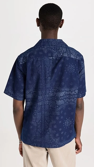 Alex Mill Camp Shirt In Indigo Bandana Print 4 Alex Mill Camp Shirt In Indigo Bandana Print - Image 2