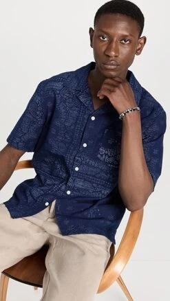 Alex Mill Camp Shirt In Indigo Bandana Print 15 Alex Mill Camp Shirt In Indigo Bandana Print -Shopbop amill3039411873 1684258501272 2 0. UX357 QL90