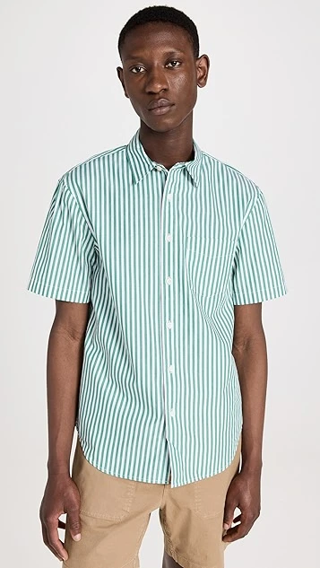 Alex Mill Short Sleeve Mill Shirt In Stripe 9 Alex Mill Short Sleeve Mill Shirt In Stripe - Image 7