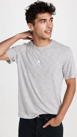 ATM Anthony Thomas Melillo Slub Short Sleeve Crew Neck -Shopbop atman3074610495 1660670887761 2 0. UX357 QL90