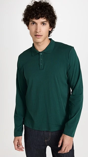 ATM Anthony Thomas Melillo Classic Jersey Long Sleeve Polo 8 ATM Anthony Thomas Melillo Classic Jersey Long Sleeve Polo - Image 6