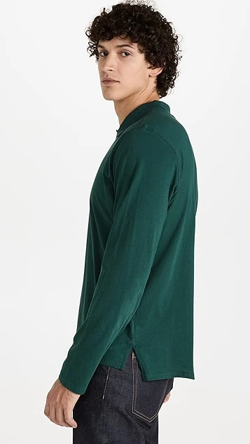 ATM Anthony Thomas Melillo Classic Jersey Long Sleeve Polo 5 ATM Anthony Thomas Melillo Classic Jersey Long Sleeve Polo - Image 3