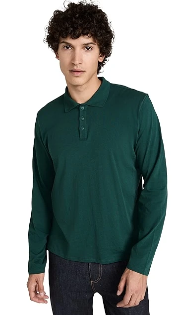 ATM Anthony Thomas Melillo Classic Jersey Long Sleeve Polo 9 ATM Anthony Thomas Melillo Classic Jersey Long Sleeve Polo - Image 7