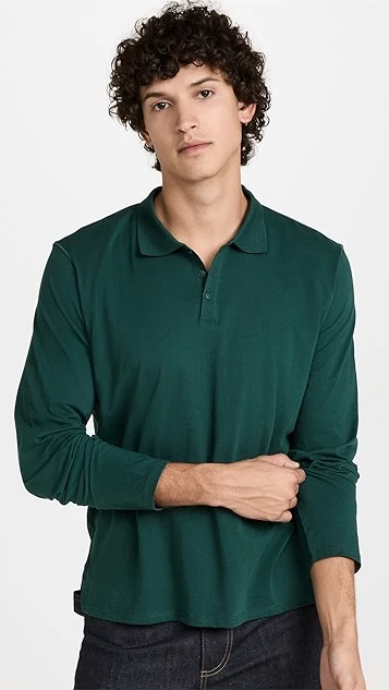 ATM Anthony Thomas Melillo Classic Jersey Long Sleeve Polo 3 ATM Anthony Thomas Melillo Classic Jersey Long Sleeve Polo
