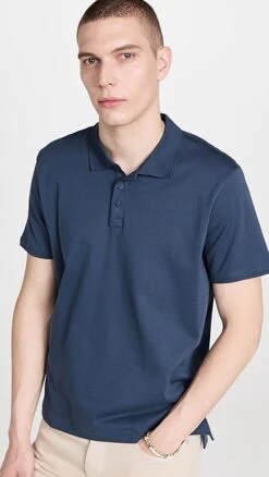 ATM Anthony Thomas Melillo Pima Cotton Interlock Short Sleeve Polo
