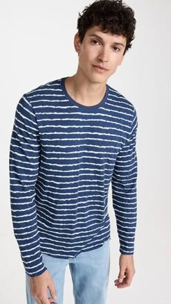 ATM Anthony Thomas Melillo Slub Jersey Long Sleeve Destroyed Washed Tee