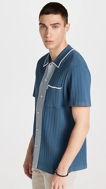 Banks Journal Alfie Short Sleeve Knit Shirt 5 Banks Journal Alfie Short Sleeve Knit Shirt - Image 3