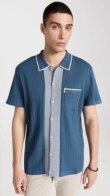 Banks Journal Alfie Short Sleeve Knit Shirt 3 Banks Journal Alfie Short Sleeve Knit Shirt