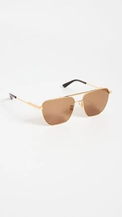 Bottega Veneta Light Ribbon Double Bridge Aviators -Shopbop botte301021c412 1675446637088 2 0. UX357 QL90