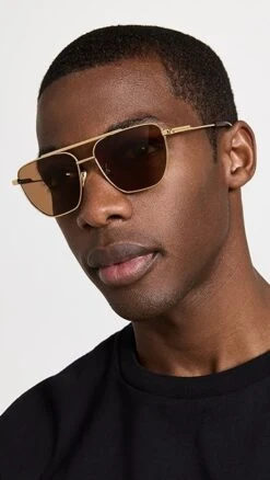 Bottega Veneta Light Ribbon Double Bridge Aviators -Shopbop botte301021c412 1680398415607 2 0. UX357 QL90