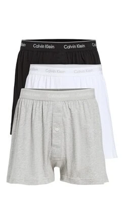 Calvin Klein Underwear Cotton Classic Fit 3-Pack Knit Boxers -Shopbop cklen4112710917 1644250069485 2 0. UX357 QL90
