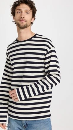 Closed Striped Long Sleeve Tee