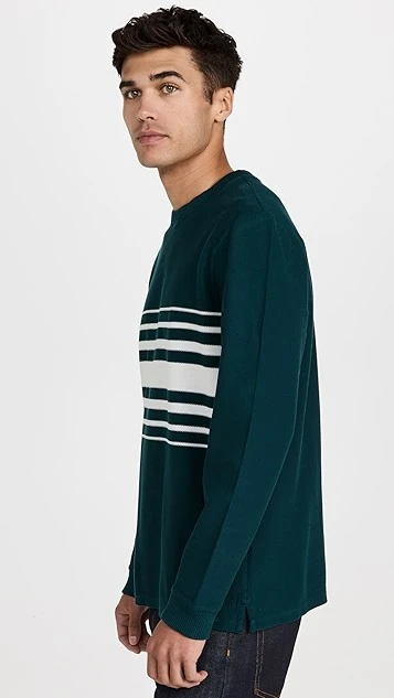 Club Monaco Stripe Pique Crewneck Sweater 5 Club Monaco Stripe Pique Crewneck Sweater - Image 3