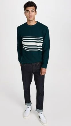 Club Monaco Stripe Pique Crewneck Sweater 12 Club Monaco Stripe Pique Crewneck Sweater -Shopbop clubm4453511907 1665490761769 2 0. UX357 QL90