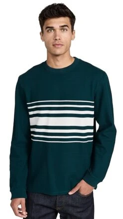 Club Monaco Stripe Pique Crewneck Sweater 14 Club Monaco Stripe Pique Crewneck Sweater -Shopbop clubm4453511907 1665490761853 2 0. UX357 QL90
