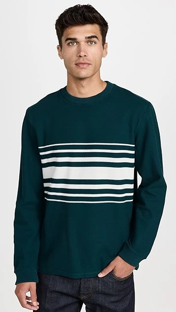 Club Monaco Stripe Pique Crewneck Sweater 9 Club Monaco Stripe Pique Crewneck Sweater - Image 7