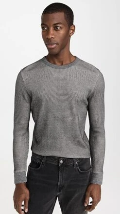 Club Monaco Thermal Long Sleeve Crewneck Sweater -Shopbop clubm445551071b 1669742318149 2 0. UX357 QL90