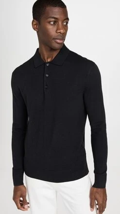 Club Monaco Wool Stretch Textured Polo