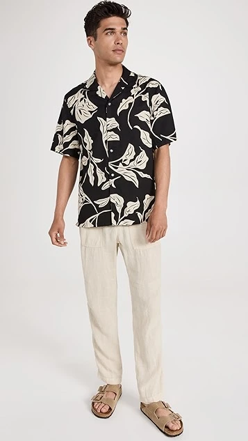 Club Monaco Short Sleeve Lily Stencil Shirt 6 Club Monaco Short Sleeve Lily Stencil Shirt - Image 4