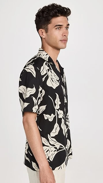 Club Monaco Short Sleeve Lily Stencil Shirt 5 Club Monaco Short Sleeve Lily Stencil Shirt - Image 3