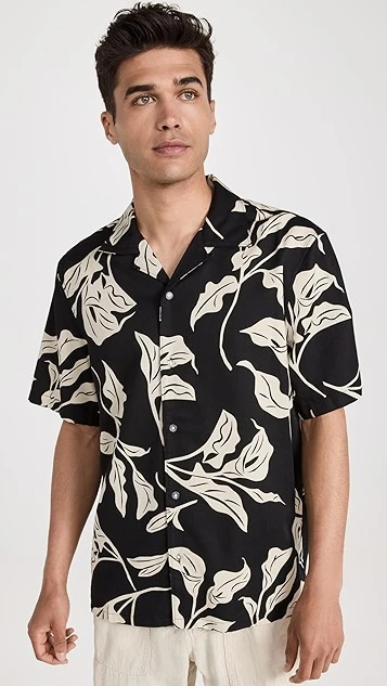 Club Monaco Short Sleeve Lily Stencil Shirt 3 Club Monaco Short Sleeve Lily Stencil Shirt