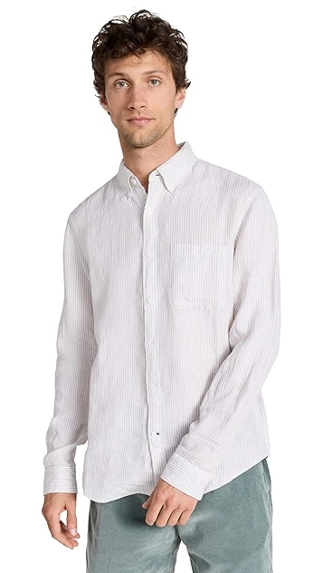 Club Monaco Striped Linen Shirt 8 Club Monaco Striped Linen Shirt - Image 6