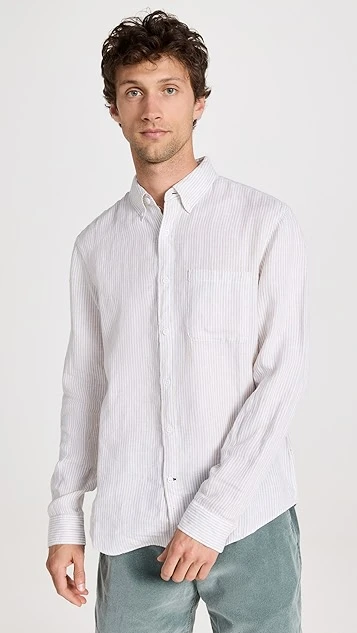 Club Monaco Striped Linen Shirt 9 Club Monaco Striped Linen Shirt - Image 7