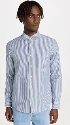 Club Monaco Banker Stripe Poplin Shirt 14 Club Monaco Banker Stripe Poplin Shirt -Shopbop clubm4460986207 1681856737012 2 0. UX357 QL90