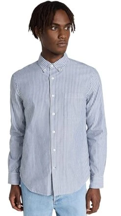 Club Monaco Banker Stripe Poplin Shirt 15 Club Monaco Banker Stripe Poplin Shirt -Shopbop clubm4460986207 1681856737043 2 0. UX357 QL90