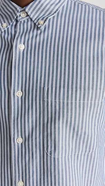 Club Monaco Banker Stripe Poplin Shirt 7 Club Monaco Banker Stripe Poplin Shirt - Image 5