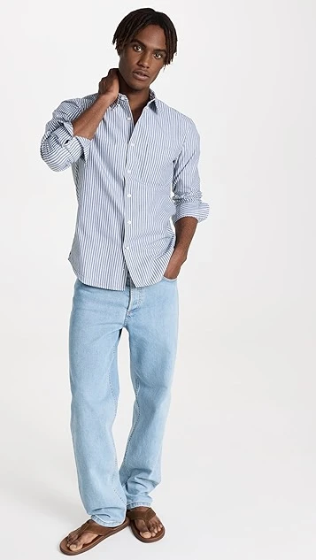 Club Monaco Banker Stripe Poplin Shirt 6 Club Monaco Banker Stripe Poplin Shirt - Image 4