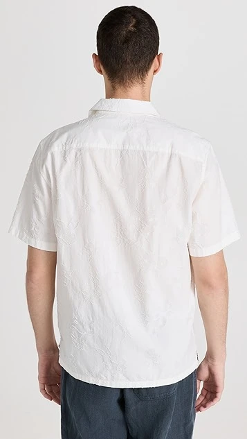 Club Monaco Short Sleeve Jacquard Floral Shirt 4 Club Monaco Short Sleeve Jacquard Floral Shirt - Image 2