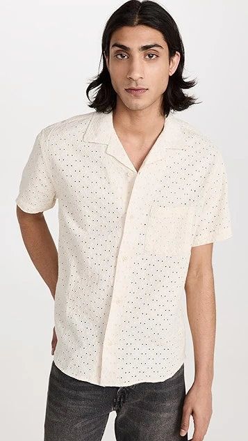 Corridor Floral Eyelet Short Sleeve Shirt 3 Corridor Floral Eyelet Short Sleeve Shirt