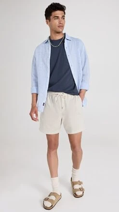 Faherty Essential 6.25" Drawstring Shorts -Shopbop faher3063614143 1682973523016 2 0. UX357 QL90