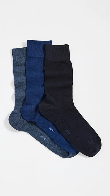 Falke Happy Crew Socks 3 Pack 3 Falke Happy Crew Socks 3 Pack